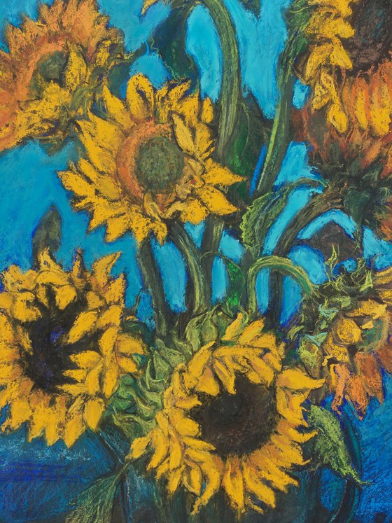 Sunflowers Van Gogh influence