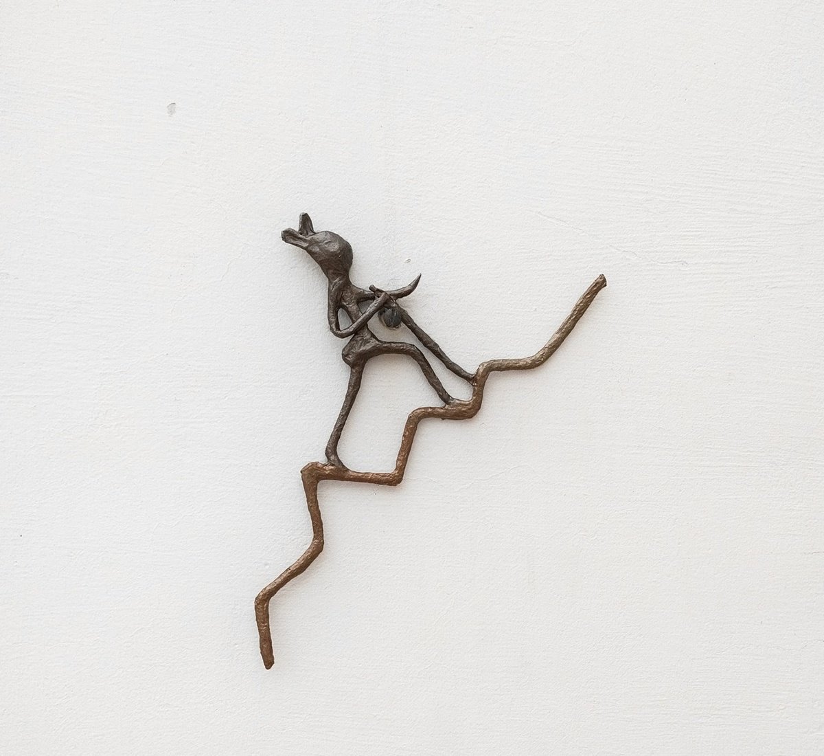 Abstract Sculpture By Shweta Mahajan, 9 X 6", The Hiker, Original Artwork