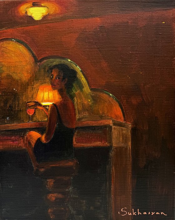 Woman with Glass of Wine