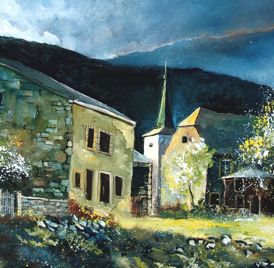 Spring light in a my village