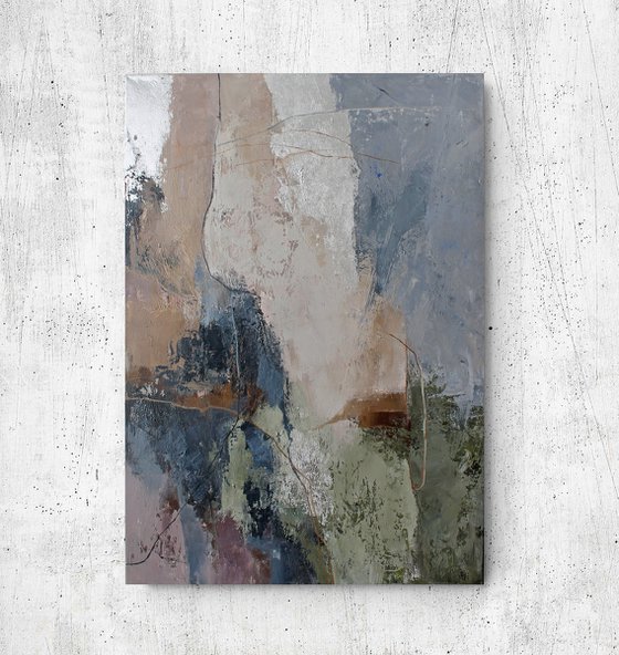 " Brume 2 " Blue green purple abstract art