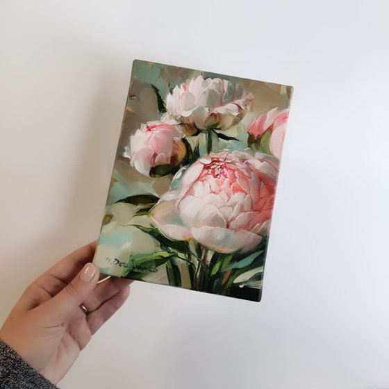 Peony flowers painting canvas art