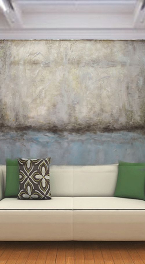 abstract rustic pure, 55x40 in by Vishalandra Dakur