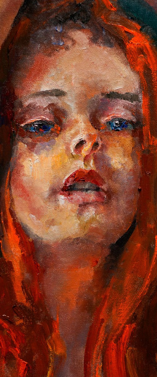 girl with red hair by pavel filin