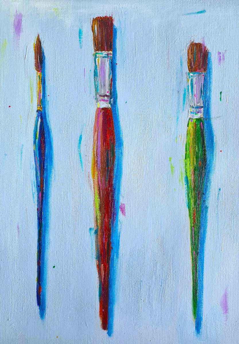  Paintbrushes By Dawn Underwood, 8 X 12, Artwork For Sale On Artfinder