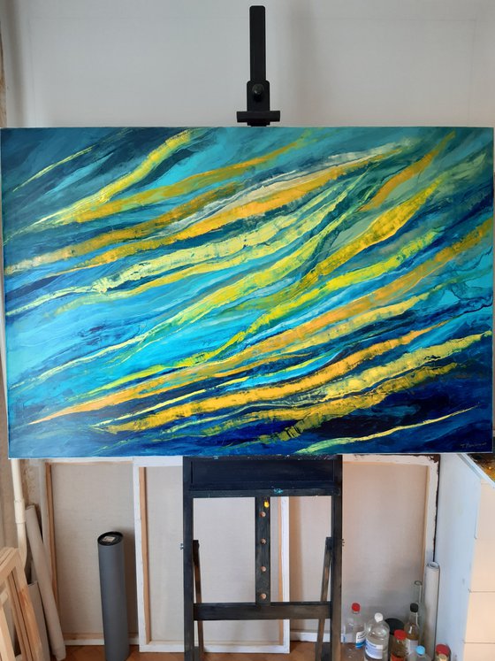 Sunrise in the Ocean  100x150cm