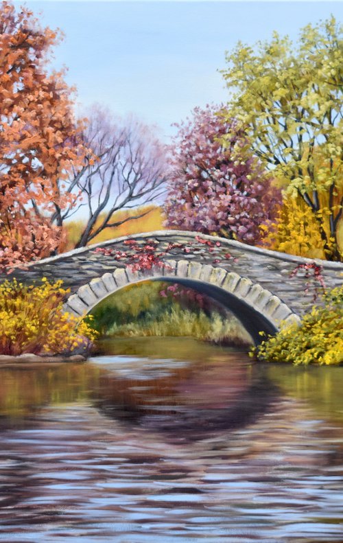 October in New York City: Gapstow Bridge by Yulia Nikonova