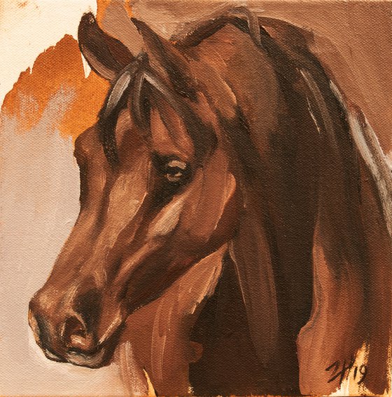 Equine Head Arab Chestnut (study 14)