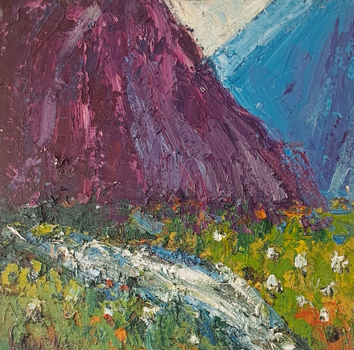 Impressionistic Landscape Oil Painting By Deborah Donnelly, 24 X 24, Connemara Valley, Original Artwork