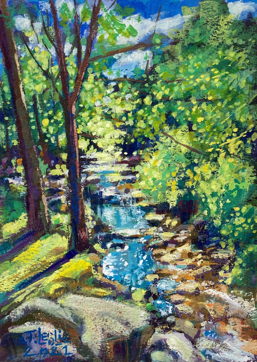 Impressionistic Painting , Minnewaska Rocks By Jimmy Leslie, 5 X 7, Artwork For Sale On Artfinder