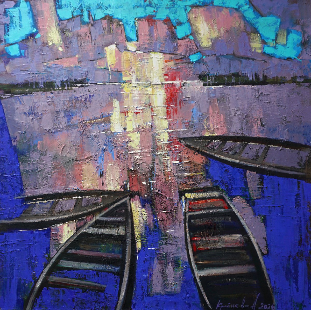 Cradle Of Water By Anastasiia Kraineva (Masniuk), 39 X 39, Artwork For Sale On Artfinder
