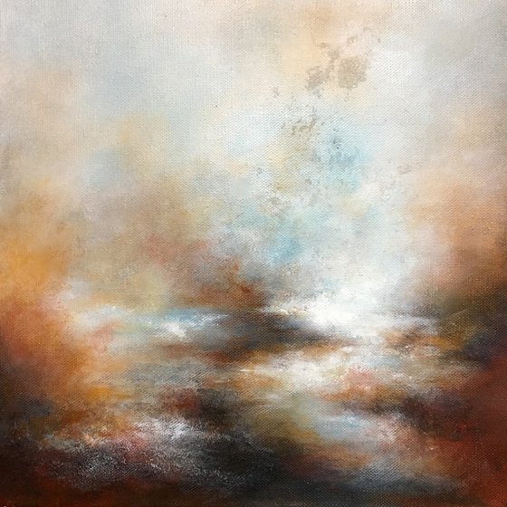 River maze 30x30 cm oil painting by Elena Troyanskaya