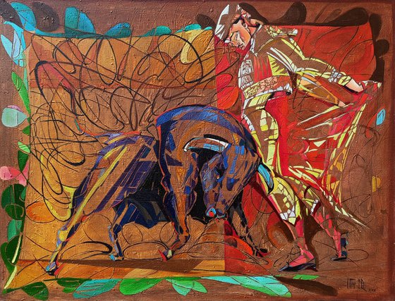 Bullfight (60x80cm oil/canvas)