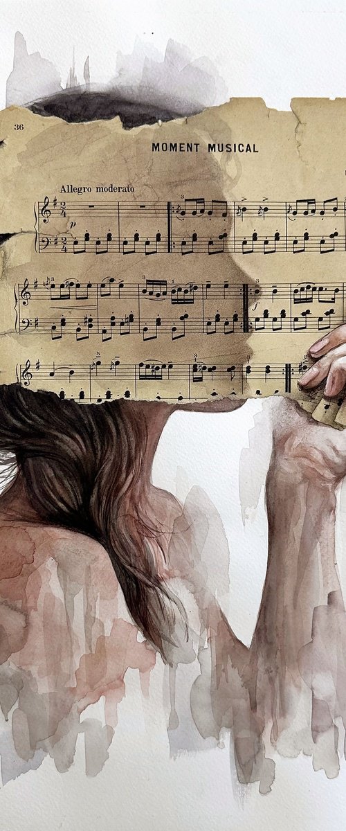 Hidden Feminine Silhouette Collage by Julia Shilo