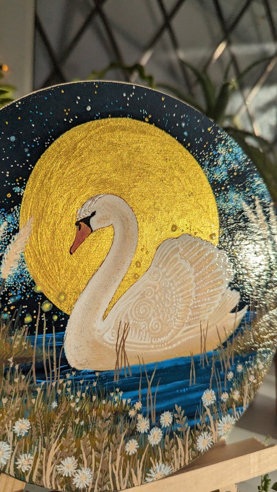 Whimsical Fairytale Painting, The Swan Princess