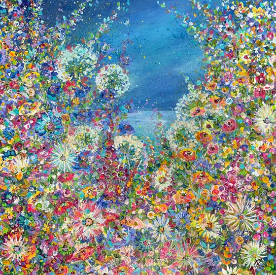 Colourful Meadow With Seaview II