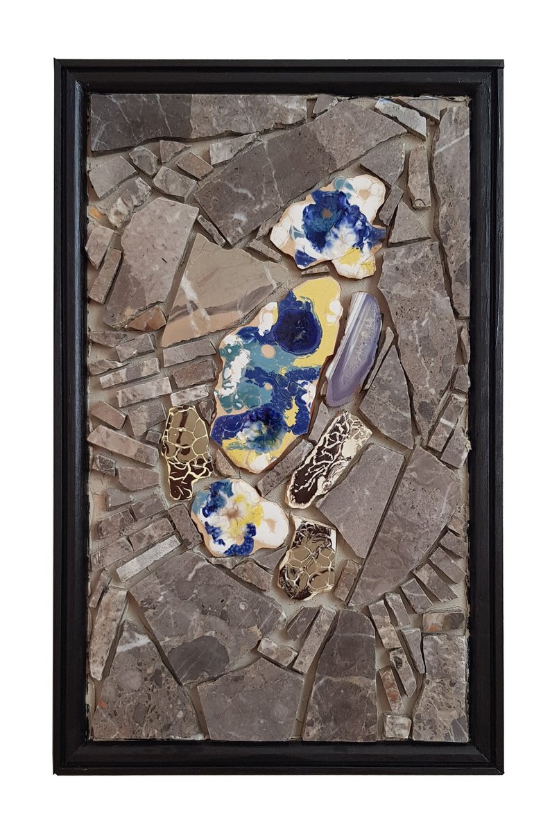 Abstract Relief By Ognyan Hristov, 13 X 20", "Fragment - S09", Original Artwork