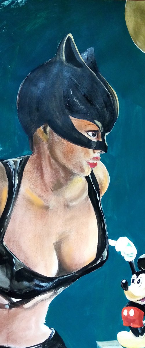 Catwoman and Mickey by Oxana Raduga