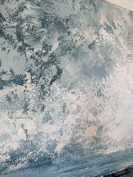 Tides of Illumination-blue indigo seascape