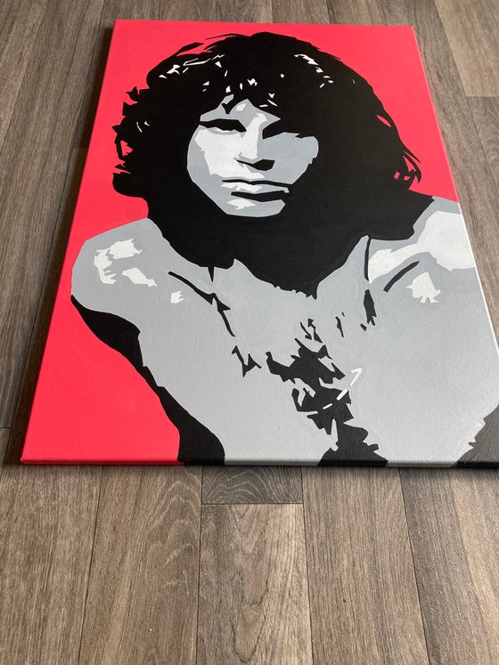 Original Jim Morrison The Doors Pop Art Canvas Painting
