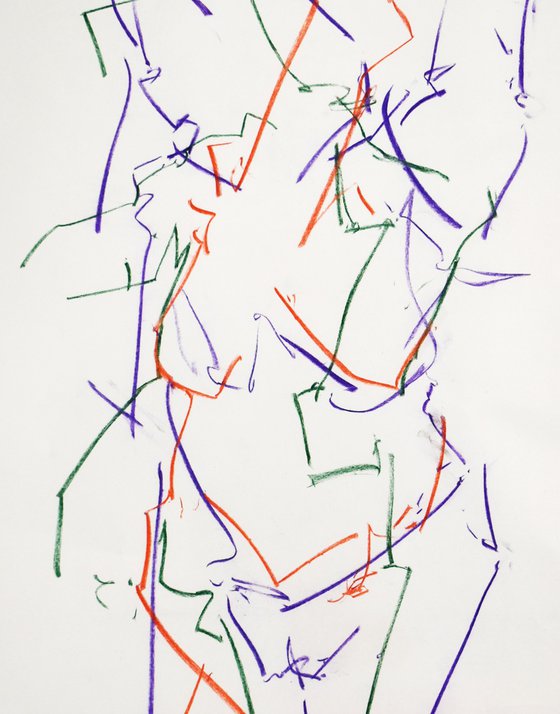 Study of a female Nude - Life Drawing No 500