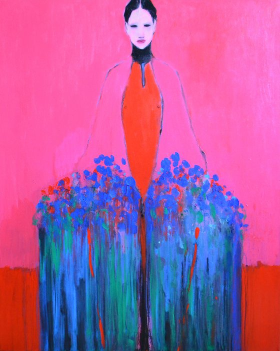 The Girl with Bouquet