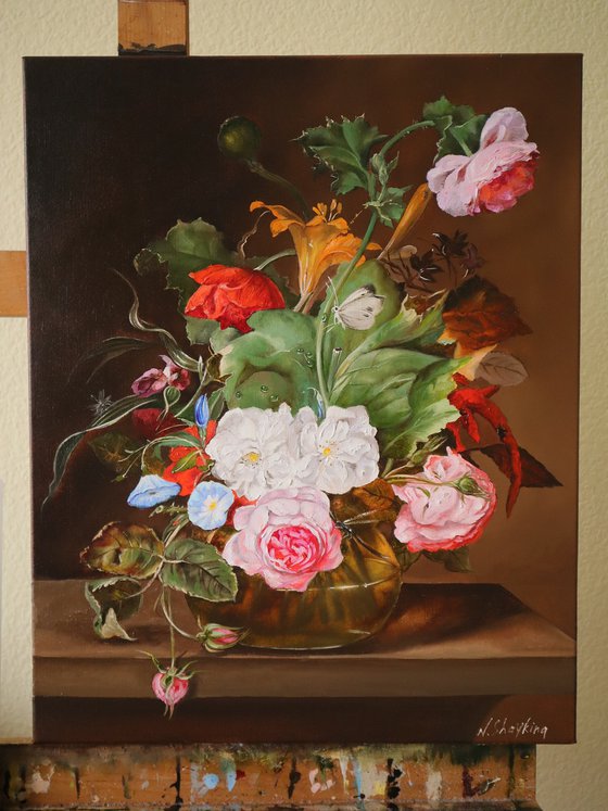 Floral Still Life with Garden Flowers
