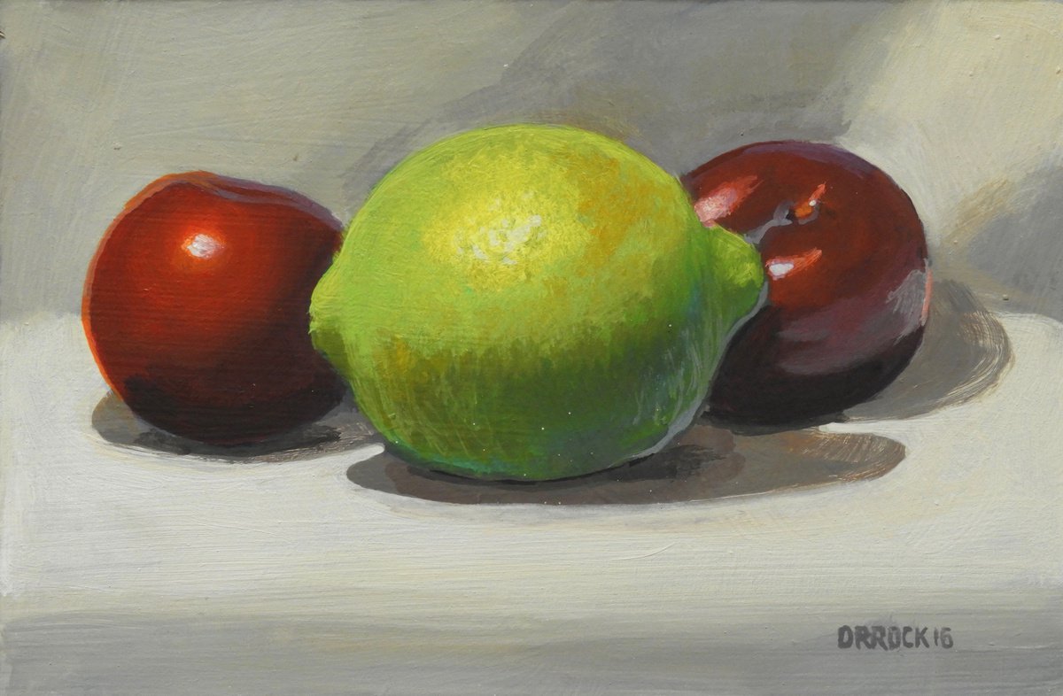 Plums and Lime by Peter Orrock