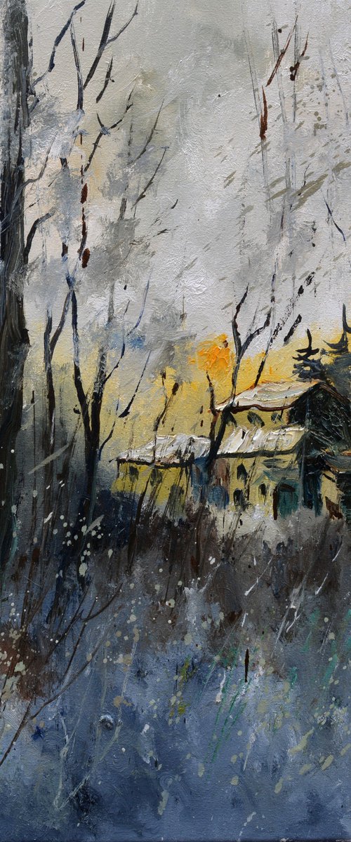 A hunter's shelter by Pol Henry Ledent