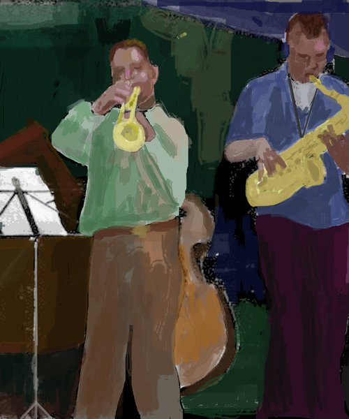 COOL QUARTET  53"X27" by Joe McHarg