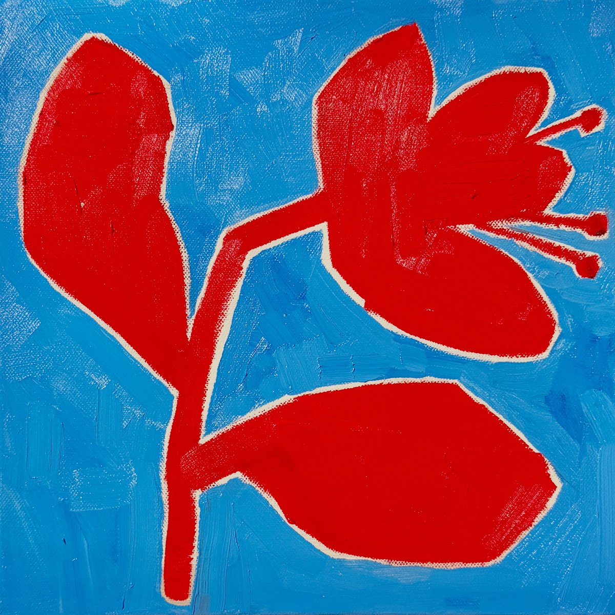 Red Flower By Ekaterina Dutkevich, 12 X 12, Artwork For Sale On Artfinder