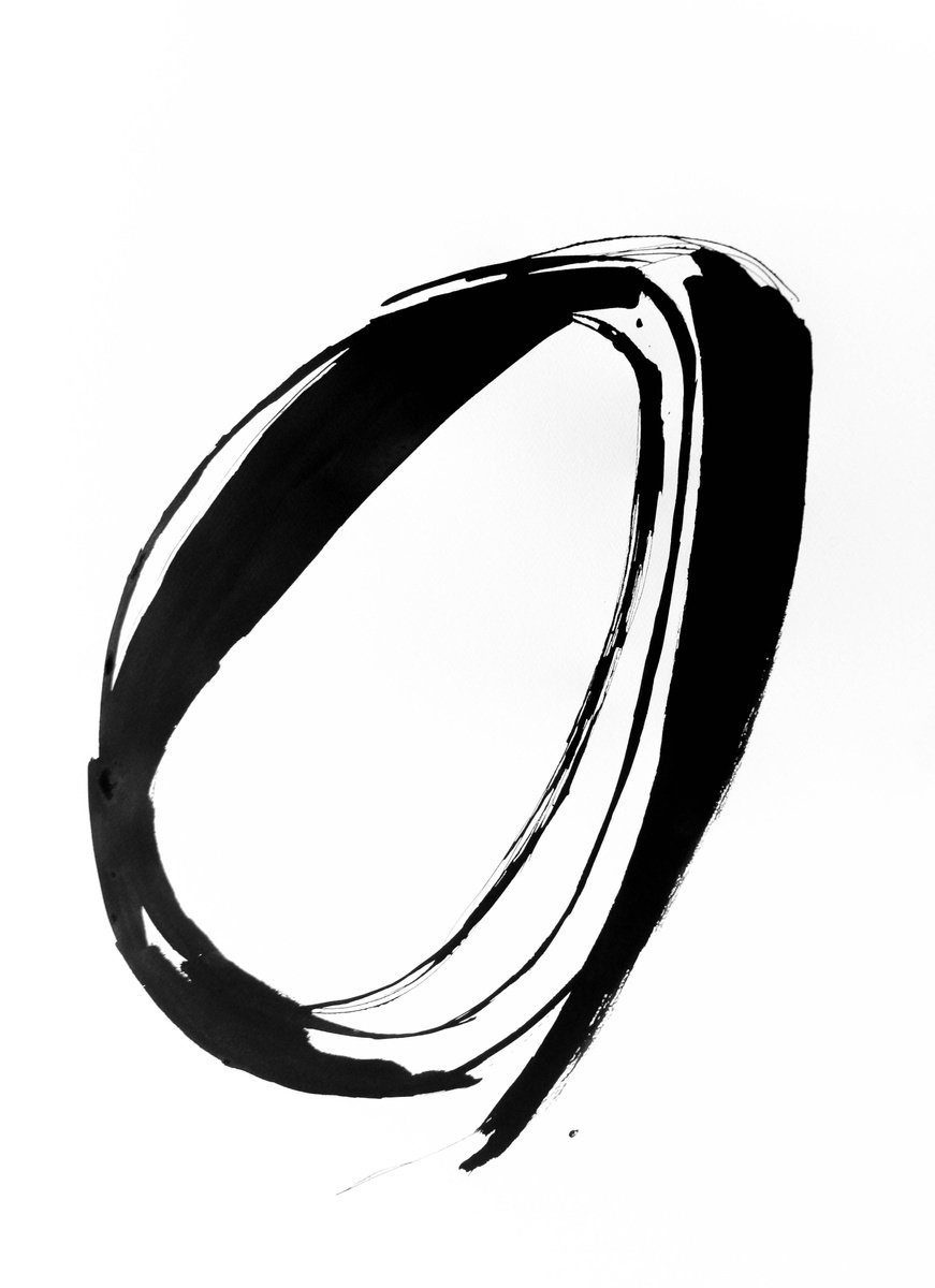 Abstract Ink Drawing By Nadia Moniatis, 21 X 29", Abstract Artwork, Original Artwork