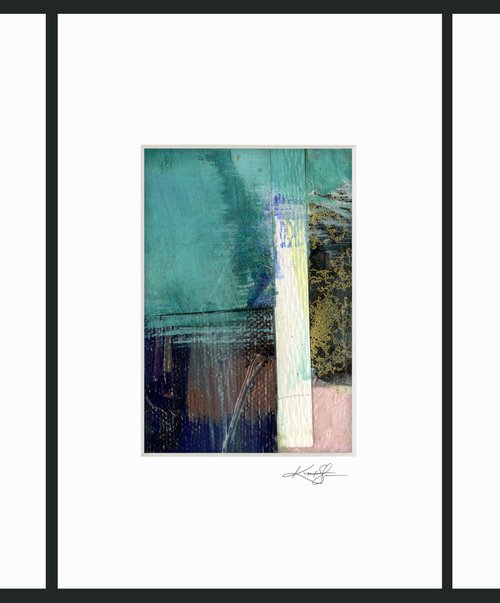Abstract Collage Collection 5 - 3 Small Matted paintings by Kathy Morton Stanion by Kathy Morton Stanion