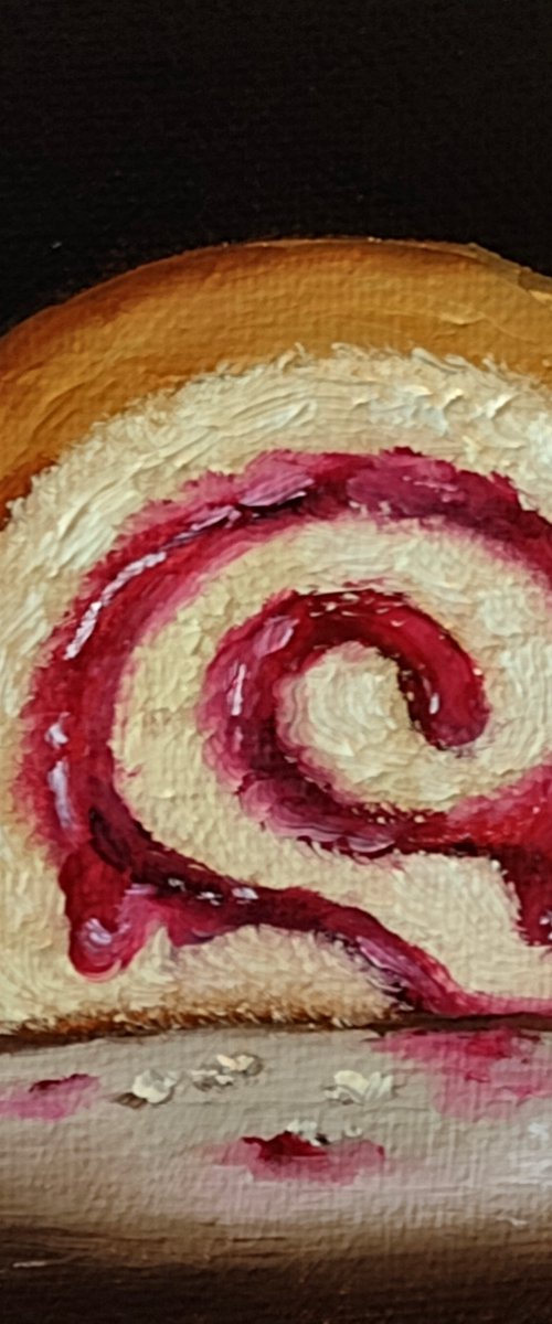 Little Jam roly Poly  still life by Jane Palmer Art