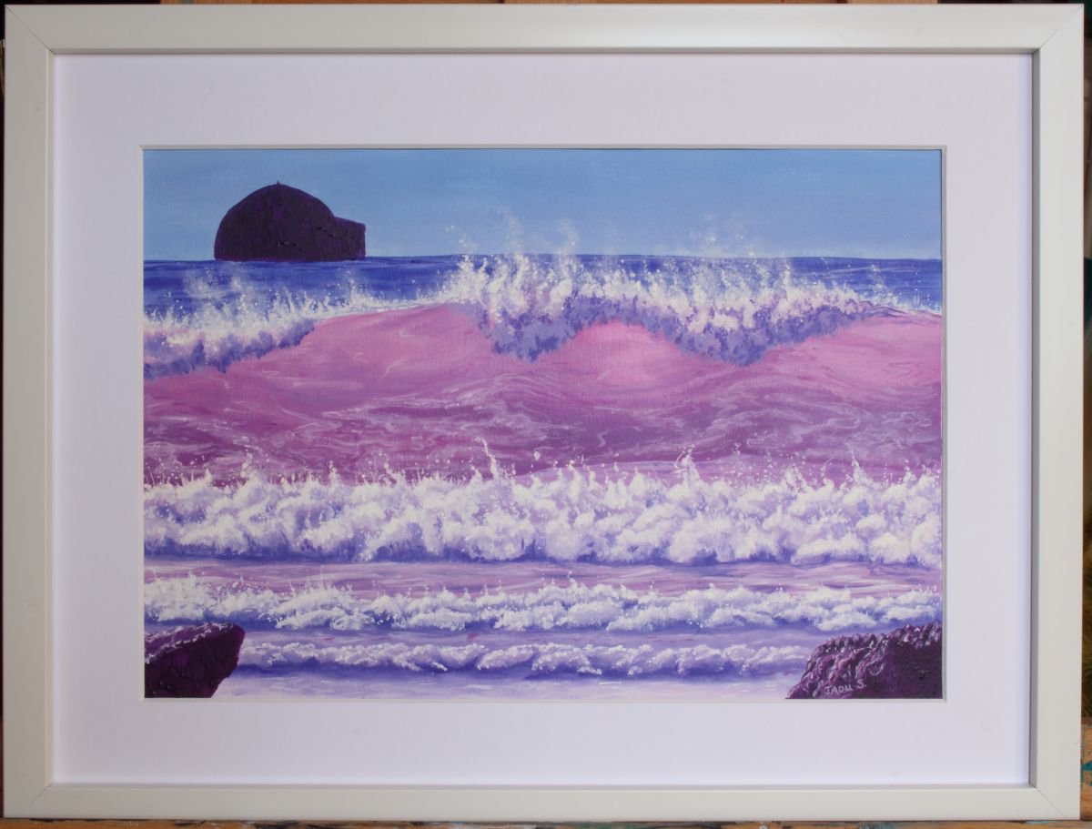 Lilac Fizz - unframed, waves by Jadu Sheridan