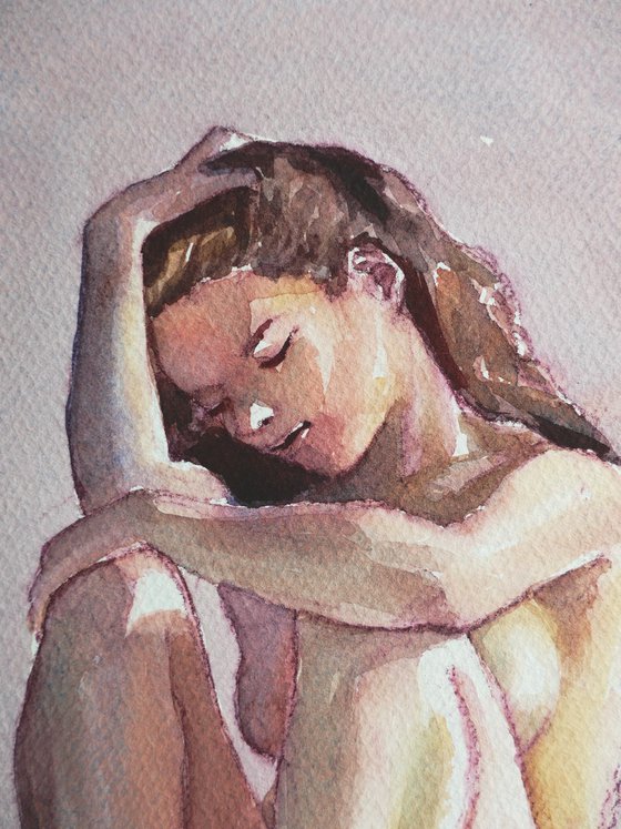 Seated female nude