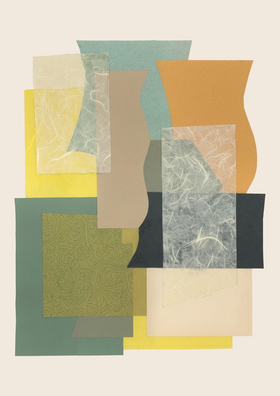 Abstract geometric collage set
