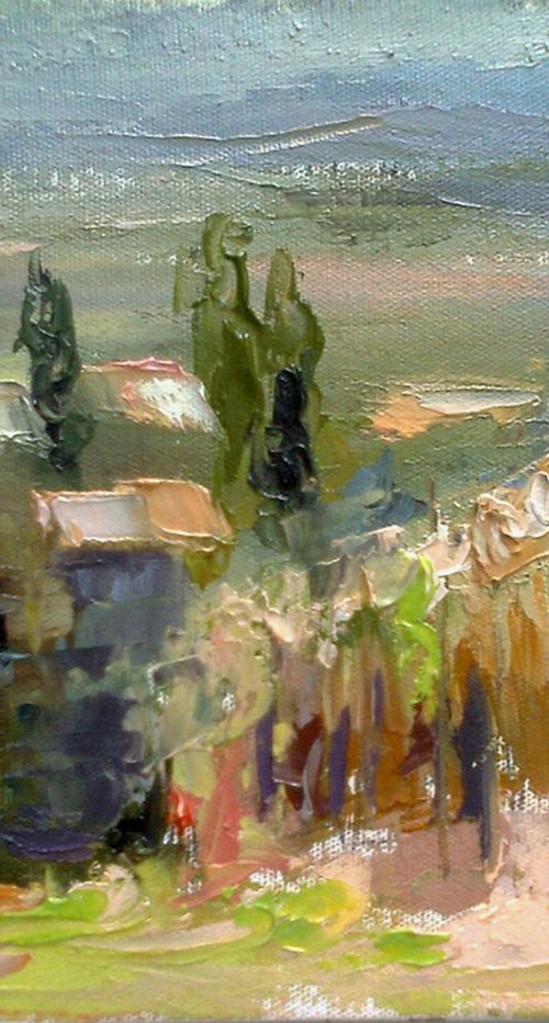 Landscape (19x24cm, oil painting, ready to hang) by Kamsar Ohanyan