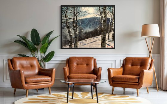 Light in the Snowy Forest