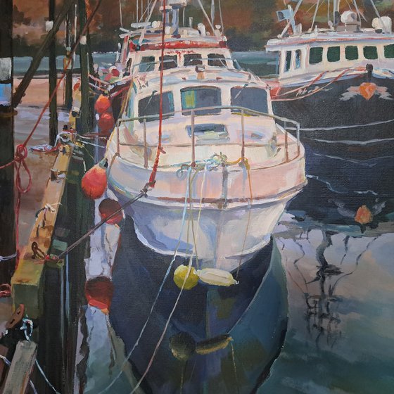 Autumn boats (24x30x0.7'')