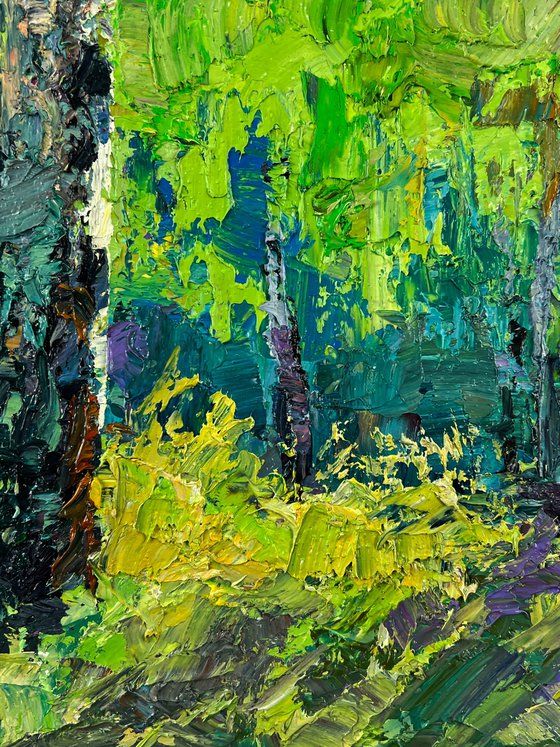 Birch Forest on a Summer Day