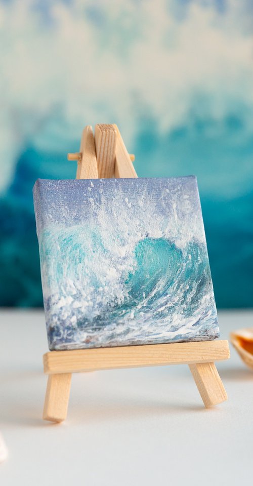 Turquoise blue ocean wave by Kateryna Nazarenko