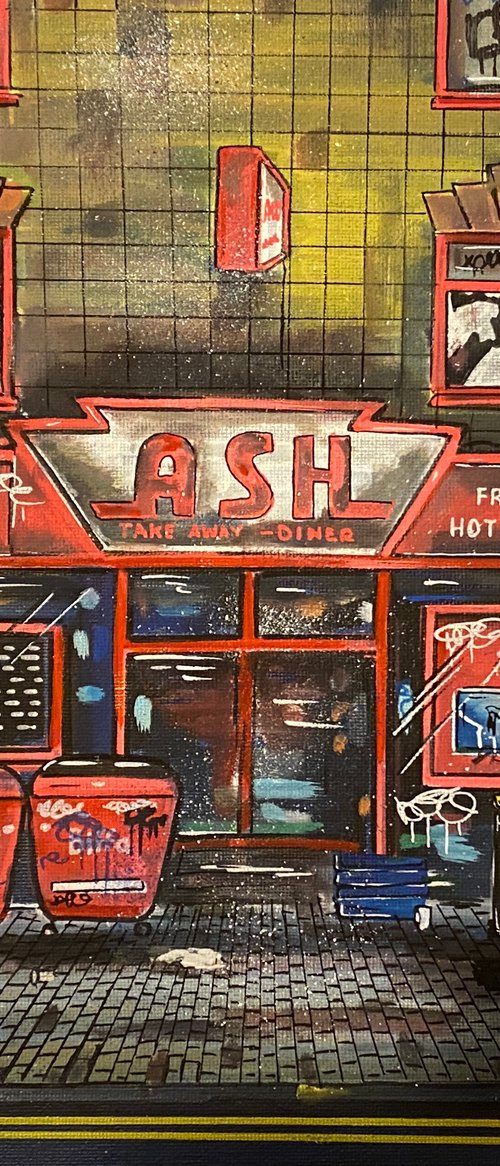 Ash Diner -  Original on canvas board by John Curtis