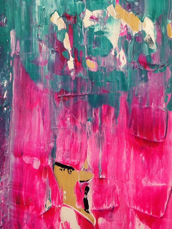 "Division" - Original Large PMS Abstract Triptych Acrylic Paintings On Canvas - 96" x 36"