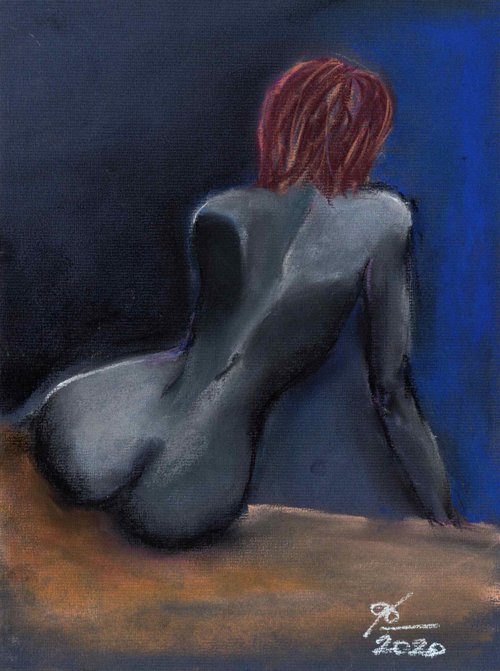 Royal Blue Nude 02 by Gennadi Belousov