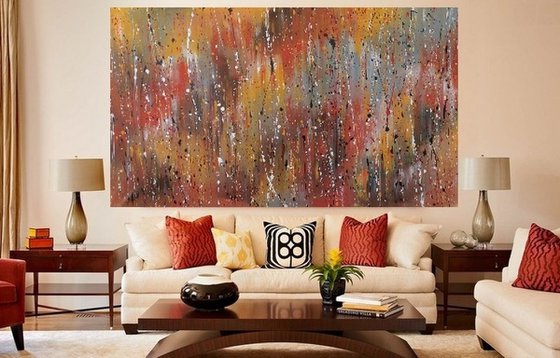 Modern Abstract ACRYLIC PAINTING on CANVAS by M. Y.