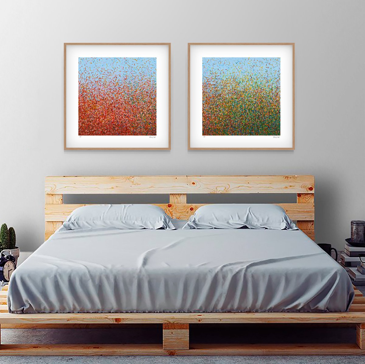 Oodnadatta Series - Set of 2 - 84cm ea - Limited Edition Paper Prints *UNFRAMED* by George Hall