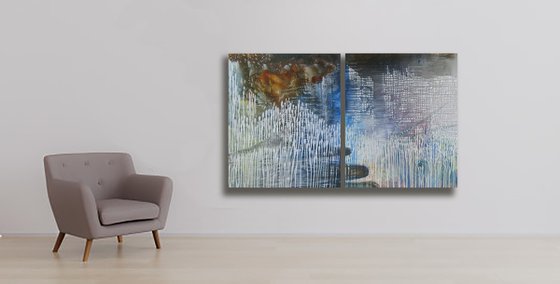 "Touchpoint" diptych