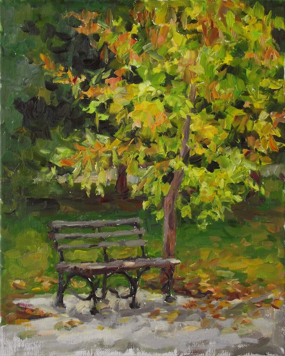 Bench, Autumn by Vachagan Manukyan