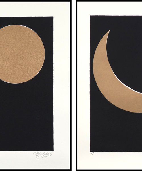 Midnight Fox and Midnight Badger Printset by Mariann Johansen-Ellis